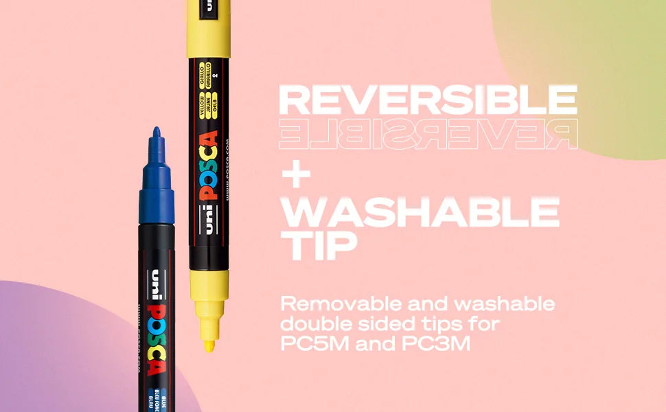 Japan Uni POSCA Marker Pen Set Acrylic Graffiti Drawing Permanent Waterproof Children's Drawing PC-3M/1M/5M Fabric Art Supplies