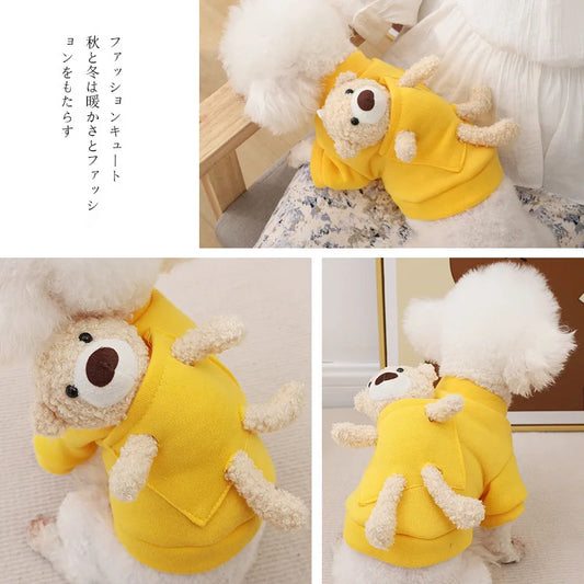 New Autumn and Winter Dog Jersey Sweater Spring Cat Cute Bear Pet Dog Clothes for Small Dogs Chihuahua Teddy Yorkies