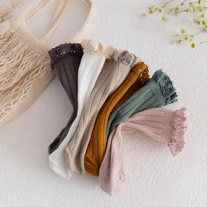 New Ruffle Baby Girls Socks Mesh Kids Socks Cute Lace Frilly Ankle Short Sock Breathable Princess Children Girl Dance Socken