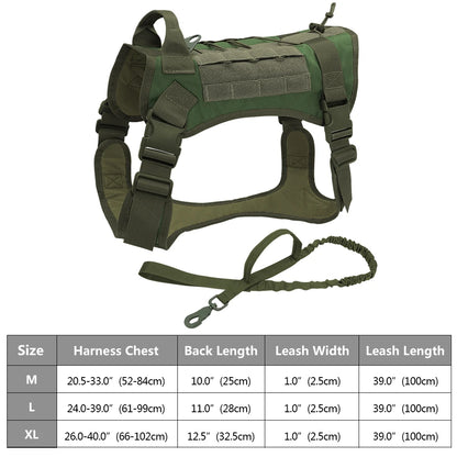 Tactical Dog Harness No Pull Adjustable Military Pet Training Harness Molle Vest With Handle For Medium Large Dogs Outdoor Hike