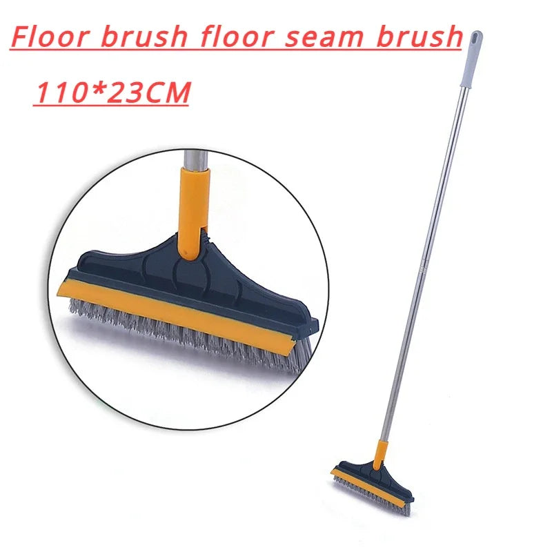 Cleaning Foldable Dustpan Broomstick Sweeping Set Rotating Hair Tools Broom Multi-functional Soft Stainless Combination