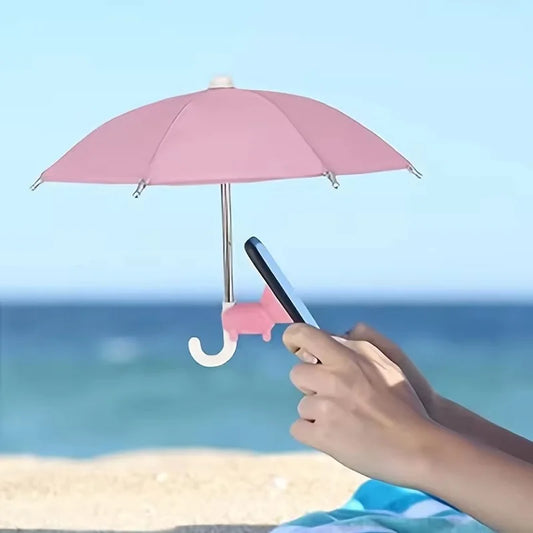 Small and Mini Umbrella Multi-color Mobile Phone Sunshade Umbrella with Suction Cup Phone Stands Outdoor Cover Sun Shield Mount