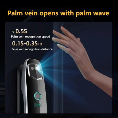 3D Facial Recognition Intelligent Door Lock Fully Automatic Lock Password Lock Fingerprint Lock Home Intercom Graffiti Palm Vein