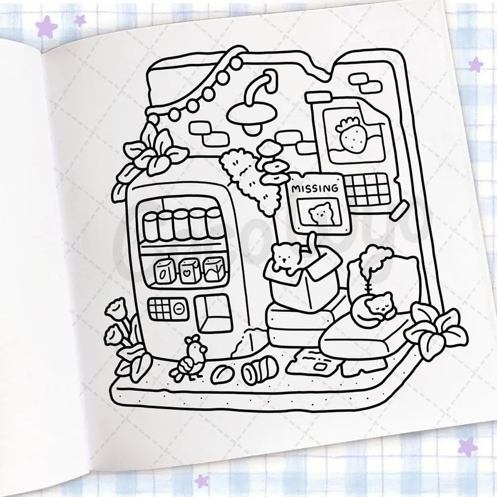 Cartoon Coloring Book Educational Painting Gift Graffiti Painting Book Stress Relief Montessori Drawing Toy for Adults And Teens