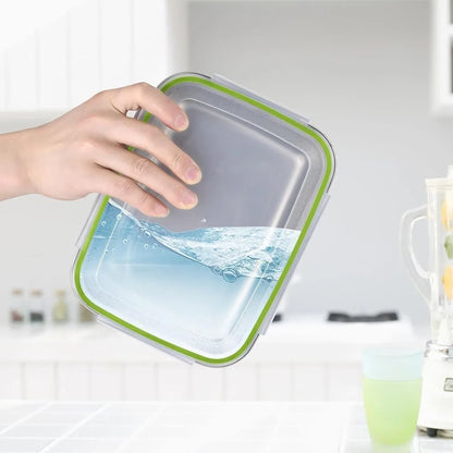 304 Stainless Steel Food Grade 1/3 Set Food Storage Container Lunch Box Leak-Proof Silicone Lid Dishwasher Safe Bento Box