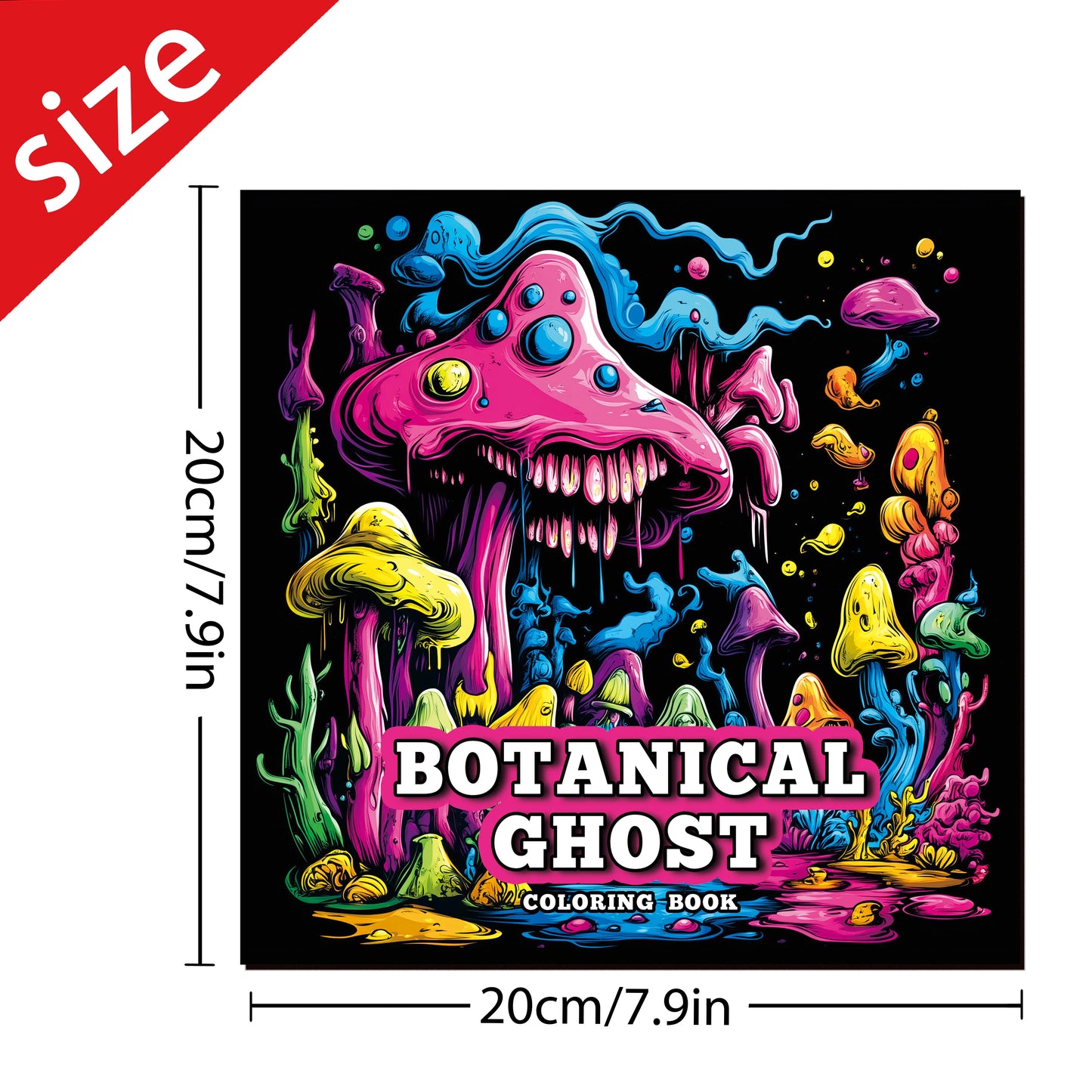 Art Coloring Book 20Page BOTANICAL GHOST Adult Picture Book Gift For Birthday Party Relieve Stress Kill Time Graffiti Painting