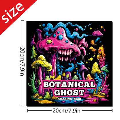 Art Coloring Book 20Page BOTANICAL GHOST Adult Picture Book Gift For Birthday Party Relieve Stress Kill Time Graffiti Painting