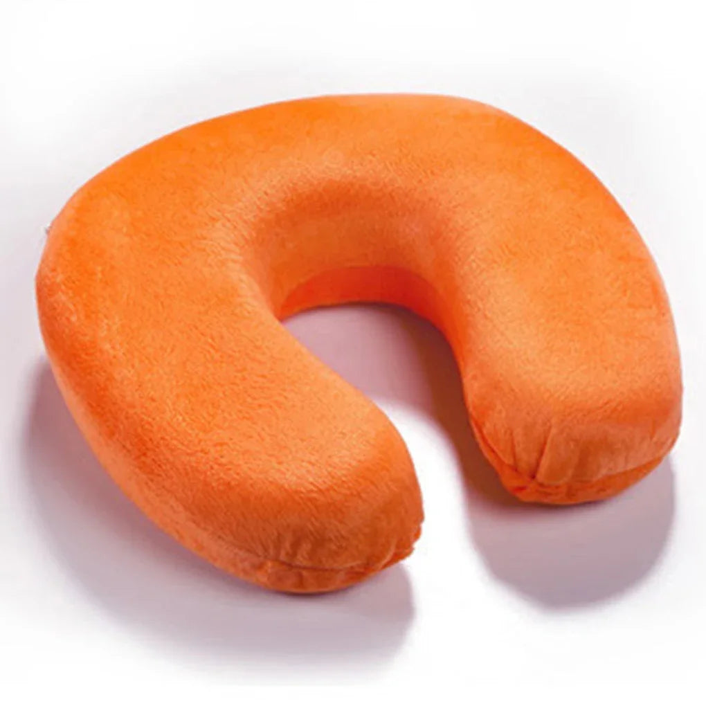 Memory Foam Neck Pillow Resting Head Neck U Shape Soft Travel Pillow For Office Train Rest Airplane 15 Colors Neck Pillows