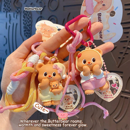 Butterbear Costume Show Keychain Cute Cartoon Bear Bag Charms