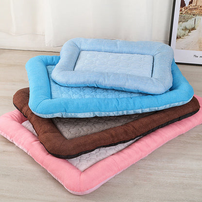 Pet Cooling Mat for Dogs Cat Breathable Sleeping Mat Pet Cushion Washable Self-Cooling Dog Pad for Small Medium Pets