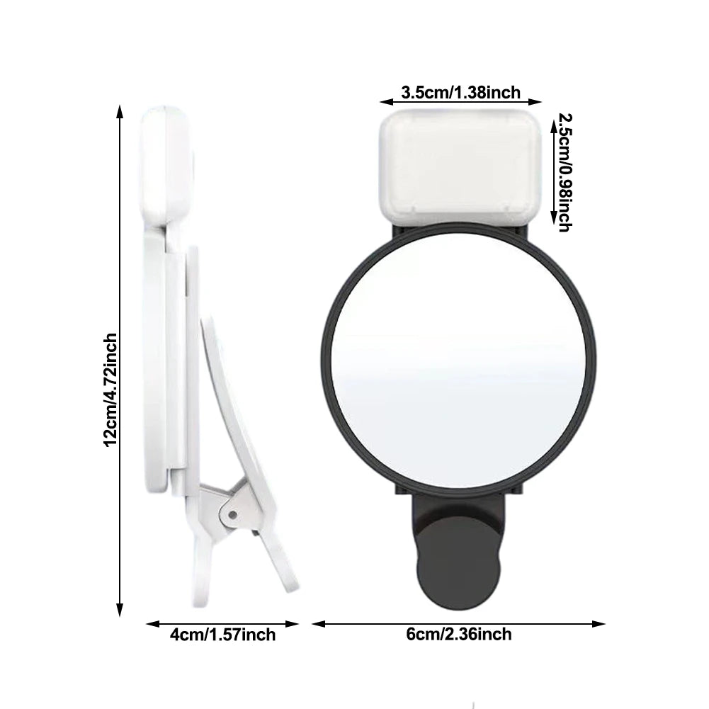 Universal Back Cell Phone Camera Mirror Reflection Shooting Clip Phone Reflection Clip Back Rear HD Lens Selfie Reflector Mirror