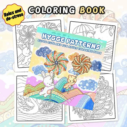 Adult Coloring Book BoldVivid Patterns Simple Relaxing Coloring Home Leisure Moment Stress Relief Parent Child Interaction Crea