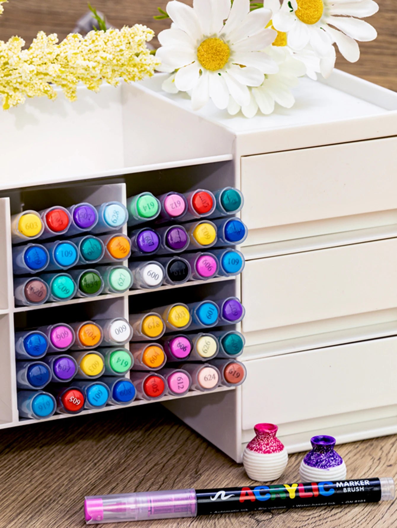 12-240 Color/box Professional Artist Marker Set - Soft-tip Drawing Straight Line Liquid Acrylic Markers, DIY Graffiti Art Painti