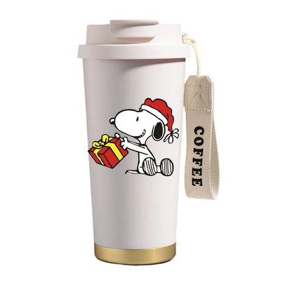 500ml Snoopys Stainless Steel Insulated Water Bottle Anime Kawaii Portable Travel Outdoor Car Tea Coffee Mug Cold Thermos Cup