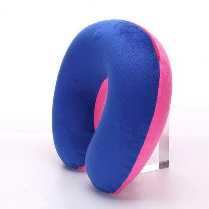 U-shaped Neck Pillow Inflatable Fatigue Relief Travel Pillow Flight Headrest Sleep U-shaped Cushion for Plane
