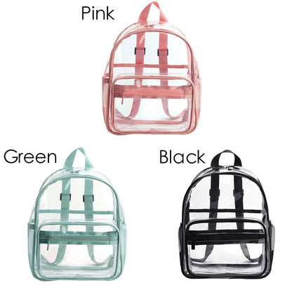 Fashion Large Capacity Unisex Clear Bag Students Bag Backpack PVC Bag