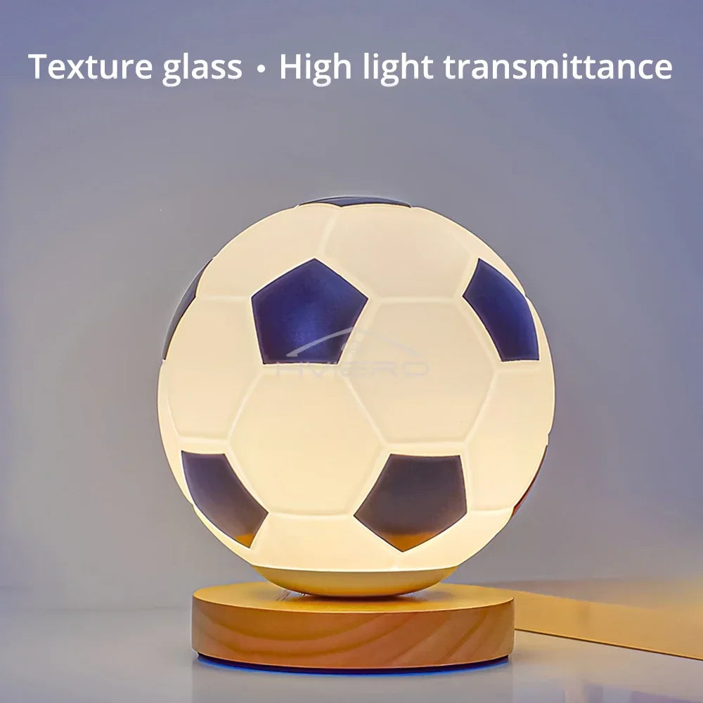 1PCS 3D Football Night Light Bedroom Desktop Decoration Soccer Lamp Battery Powered Perfect Gift For Teenagers Decor Bulb Gifts