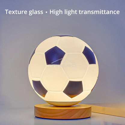 1PCS 3D Football Night Light Bedroom Desktop Decoration Soccer Lamp Battery Powered Perfect Gift For Teenagers Decor Bulb Gifts