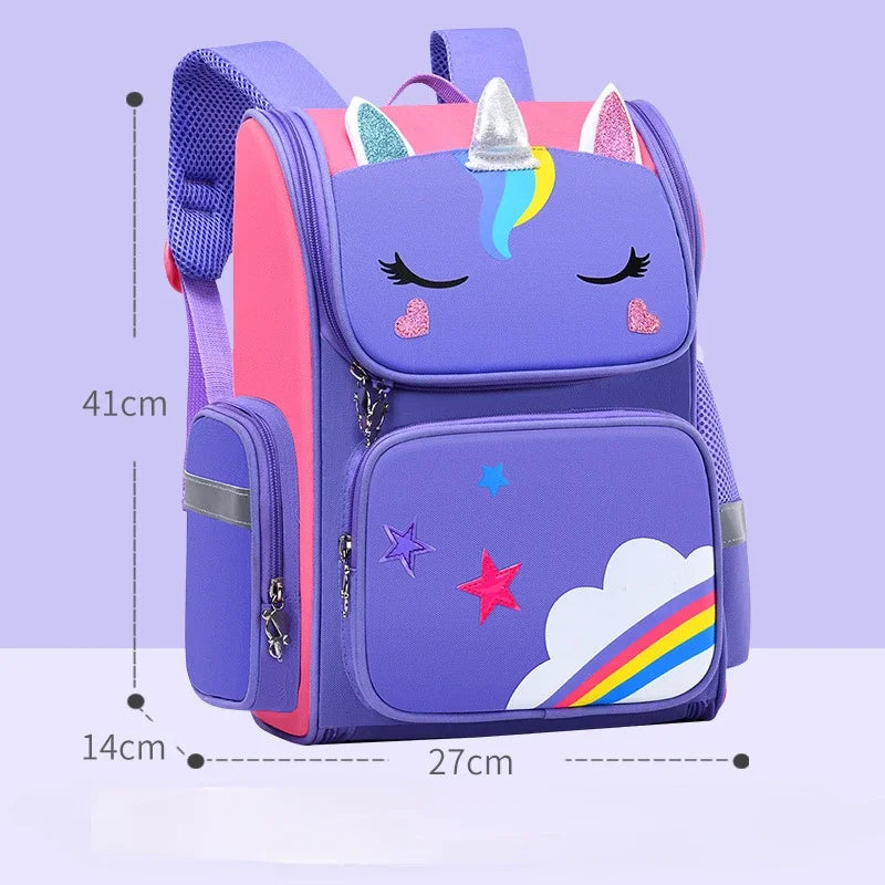 Kawaii Children's Space Backpack Primary and Secondary School Preschool Children Backpack for Girls Cute Waterproof Little Class