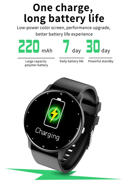 ZL02 Smart Watch Full Touch Screen Sport Fitness Watch IP67 Waterproof Bluetooth Rechargeab Smartwatch Gifts For Men and Women