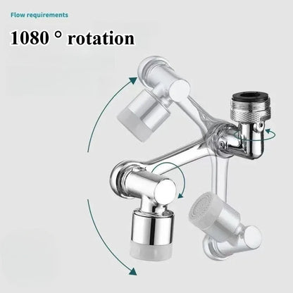 Multifunction 1080° Rotation Faucet Sprayer Head 24mm Adaptor Faucet Extender Aerator Splash Bubbler Nozzle Kitchen Tap Tools