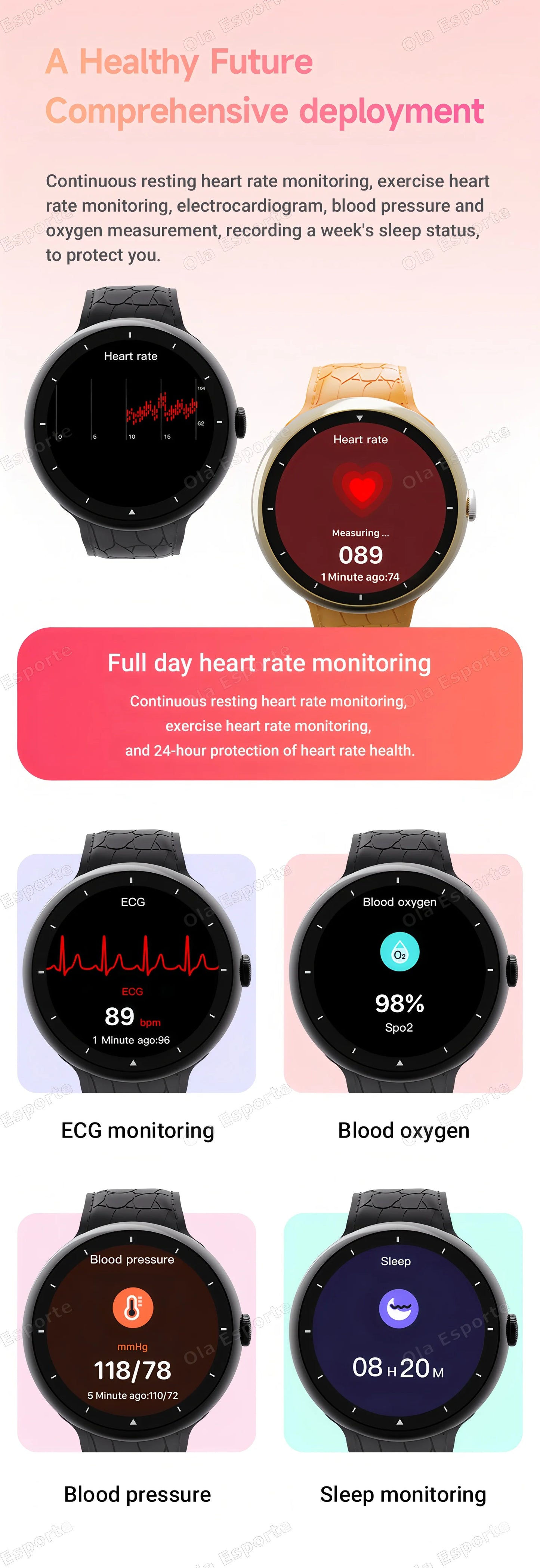 Smart Watch Men 1.52Inch AMOLED Screen BT Call GPS Sports Fitness Tracker Health Monitor Wireless Charging Smartwatch