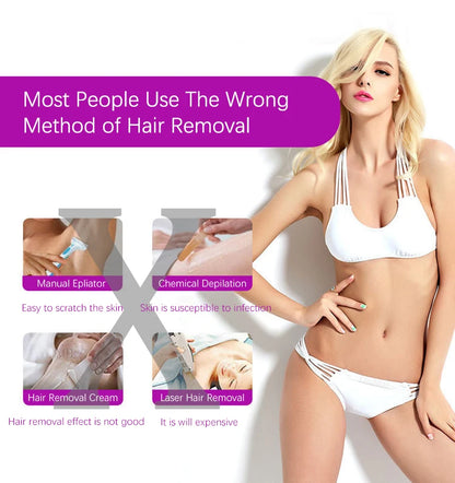 Professional Painless Hair Removal Kit Laser Touch Epilator  Usb Rechargeable Body Face Leg Bikini Remove Depilador Shaver