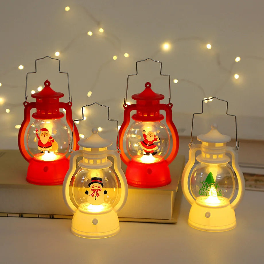 Christmas Ornaments LED Lantern Light Santa Claus Merry Christmas Decorations for Home 2023 Xmas Navidad Noel Gift New Year