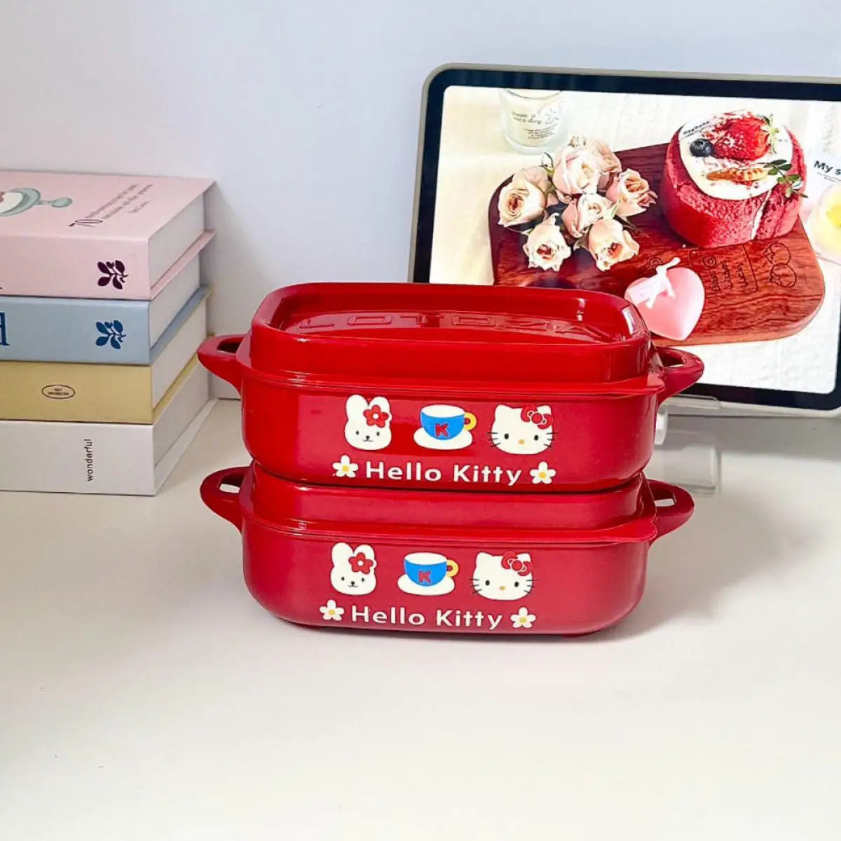 Original Hello Kitty Lunch Box Set Cute Food Storage Container Microwave Safe Pp Plastic Lunch Box Cute Gift