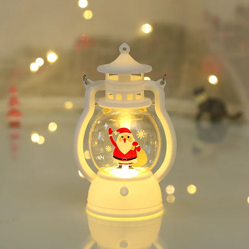 Halloween Hanging Pumpkin Lantern Light LED Ghost Lamp Candle Light Retro Small Oil Lamp Christmas Party Home Decor Horror Props