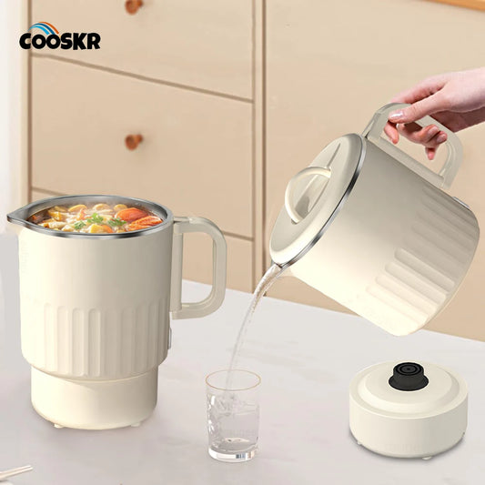 1L Electric Kettle For Boiling Water Coffee Milk Tea Pot Foldable Kettle Home Travel Water Heater Thermos Folding Heating Kettle