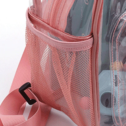 Backpack Waterproof Transparent School Bag Girl Large Capacity Backpack Solid Clear Backpack Men Fashion Transparent Plastic Bag