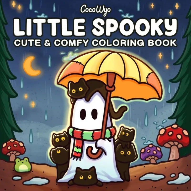Spooky Cutie Coloring Book for Adults Teens Kids Halloween Themed Doodle Drawing Fun Activity