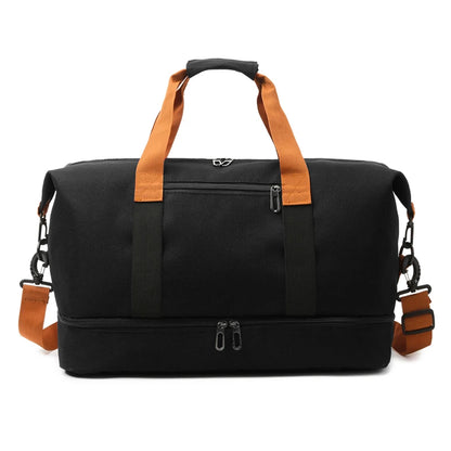 Large-capacity portable travel bag, lightweight gym bag, independent shoe compartment, shoulder messenger bag.