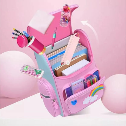 Kawaii Children's Space Backpack Primary and Secondary School Preschool Children Backpack for Girls Cute Waterproof Little Class