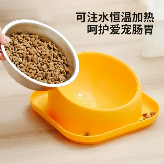 Pet bowl cat bowl oblique mouth bowl dog food bowl anti-knock dog bowl wholesale dog bowl drinking water integrated pet feeder
