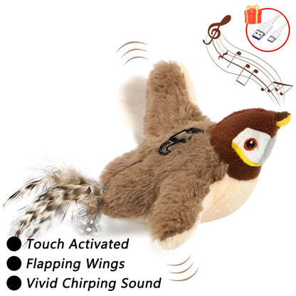 Self-Moving Automatic Cat Teaser Ball with Faux Tail Rechargeable Smart Sensor Cat Toy for Indoor Cats Cat Toys Interactive