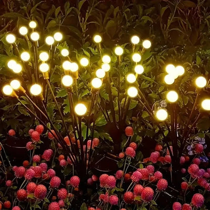 LED solar lawn lamp firefly lamp courtyard garden lawn camping decorative lamp waterproof wind-mounted lamp