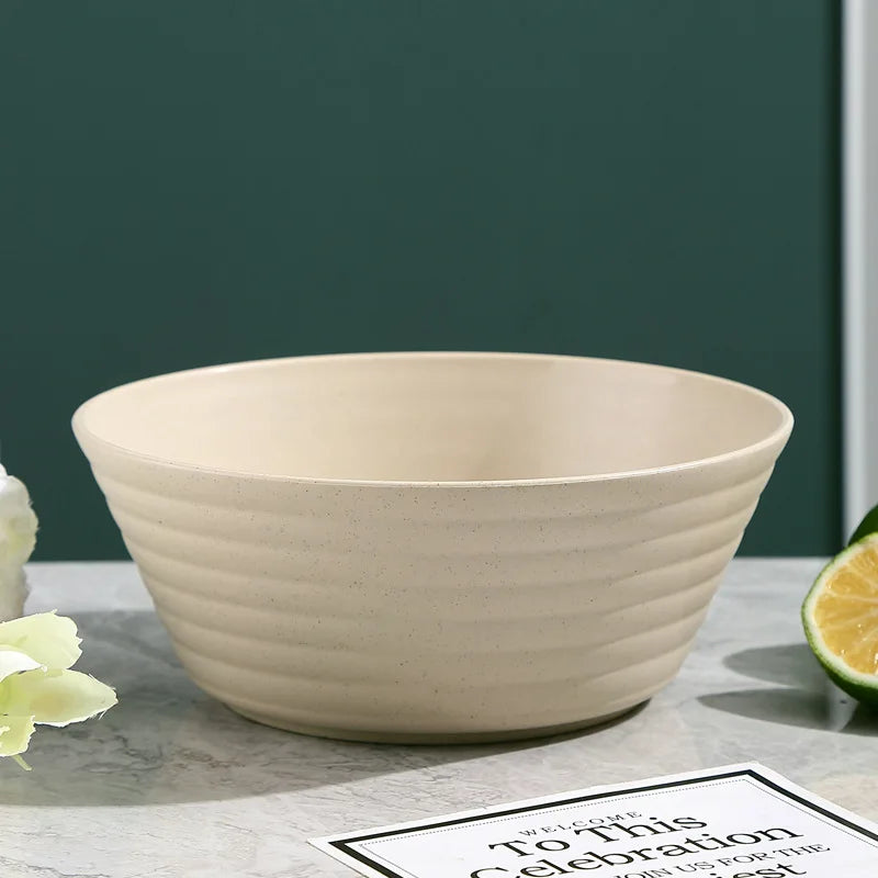 Wheat Straw Soup Bowl Microwavable Plastic Tableware Fruit Salad Bowls Cereal Ramen Pasta Dishes Dinner Plate kitchen Utensils