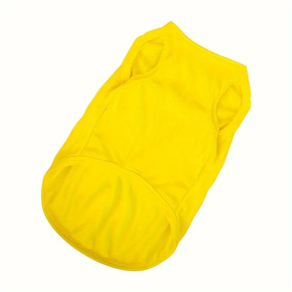 Solid Color Pet Apparel, Puppy Shirt, Dog T-Shirt, Soft Comfortable Breathable Dog Vest, Summer Pet Clothes