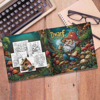 1pc Art Coloring Book 24Page Coloring Book Gift For Birthday Relieve Stress Kill Time Graffiti Painting Drawing Mushrooms Forest