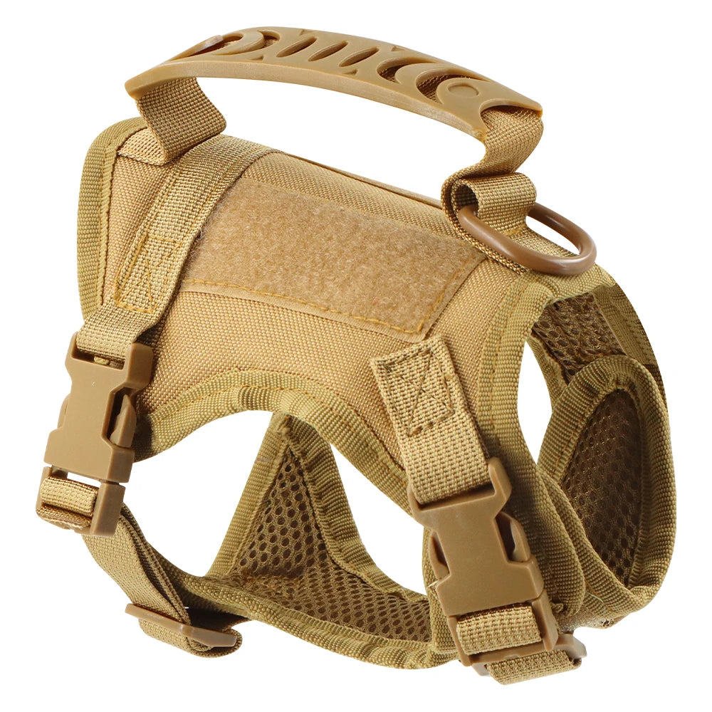 Tactical Cat Harness Leash with 9 Patches Small Dog Puppy Vest Straps with Handle Harnesses Training Adjustable Pet Accessories