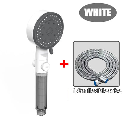 10 Mode Showerheads High Pressure Filter Showerheads One Touch Stop Bathroom Handheld Water Saving Sprayer Bathroom Accessories