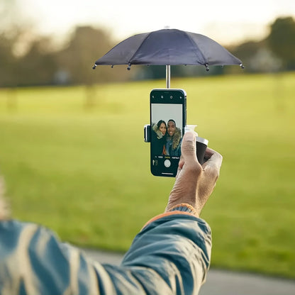 Creative Mini Umbrella Phone Stand, Universal Waterproof Holder for Smartphones, Portable Outdoor Rain & Sun Accessory
