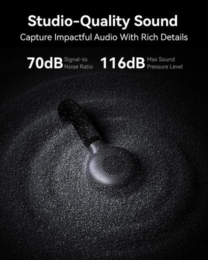 Lark M2S Wireless Lavalier Microphone with USB-C Plug  Titanium Clip, Plug-and-Play Noise Cancelling