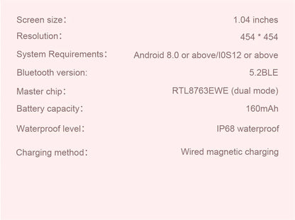 AMOLED Small Screen Fashion Women Smart Watch 454*454 HD Pixel Screen Always Show Time Bluetooth Call Smartwatch Metal Body 2023