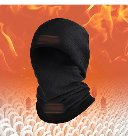 Autumn And Winter Fleece Hat Men's Sports Cold Swing Fleece Neck Cover Outdoor Cycling Mountaineering Mask Warm Cold Neck Set