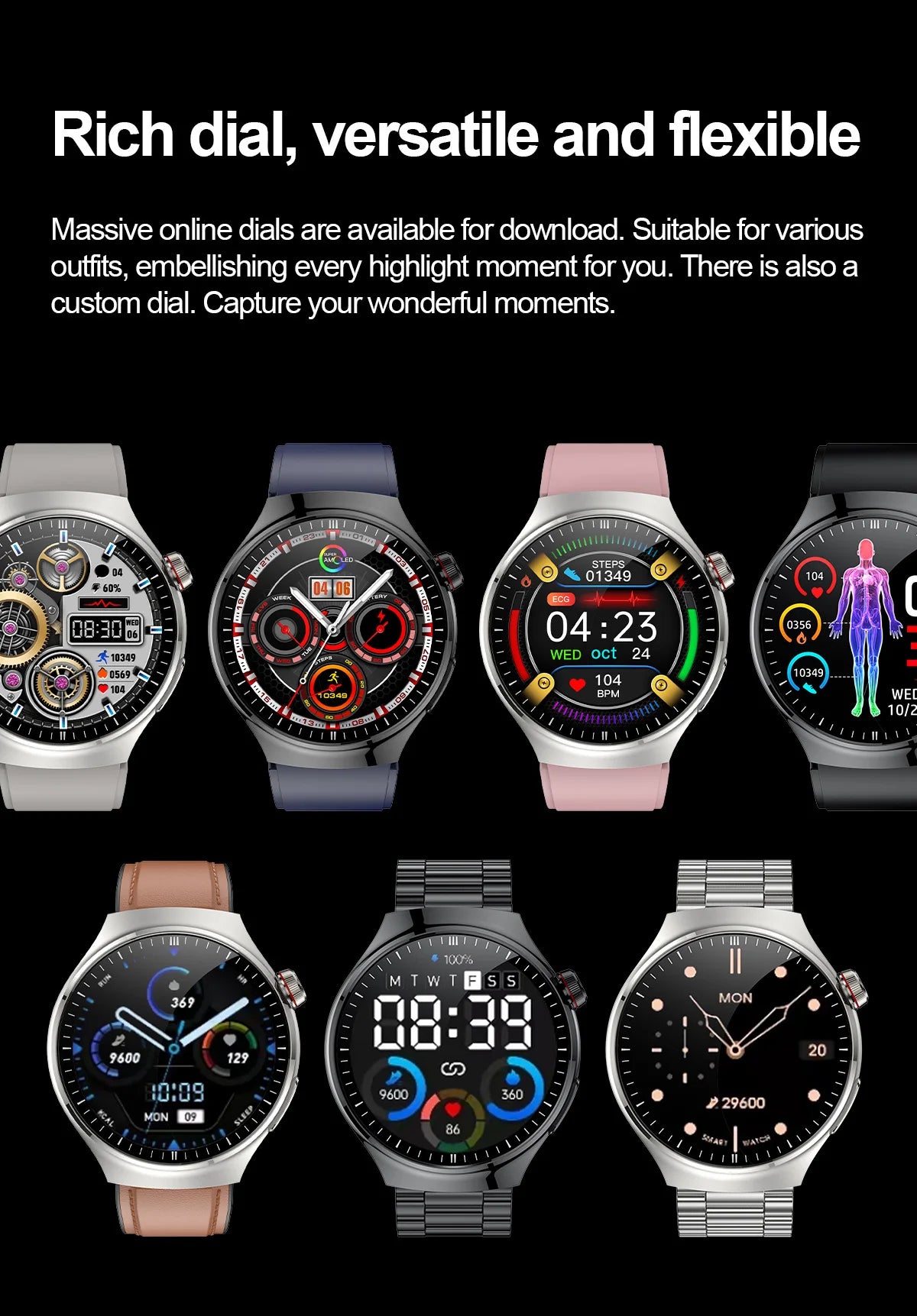 2025 For HUAWEI Precise ECG+PPG Uric acid HD Smart Watch Men Blood lipids Heart Rate Blood pressure Sport Call Health Smartwatch