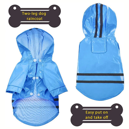 Dog Raincoat Reflective Pet Puppy Clothes Small Dog Rain Jacket Waterproof Yorkie Poodle Bichon Pomeranian Schnauzer Corgi Coat