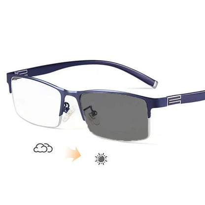 Ultra Light Outdoor Driving Protection Glasses Half Frame Myopia Glasses Business Color-changing Male Female Near Sight Glasses